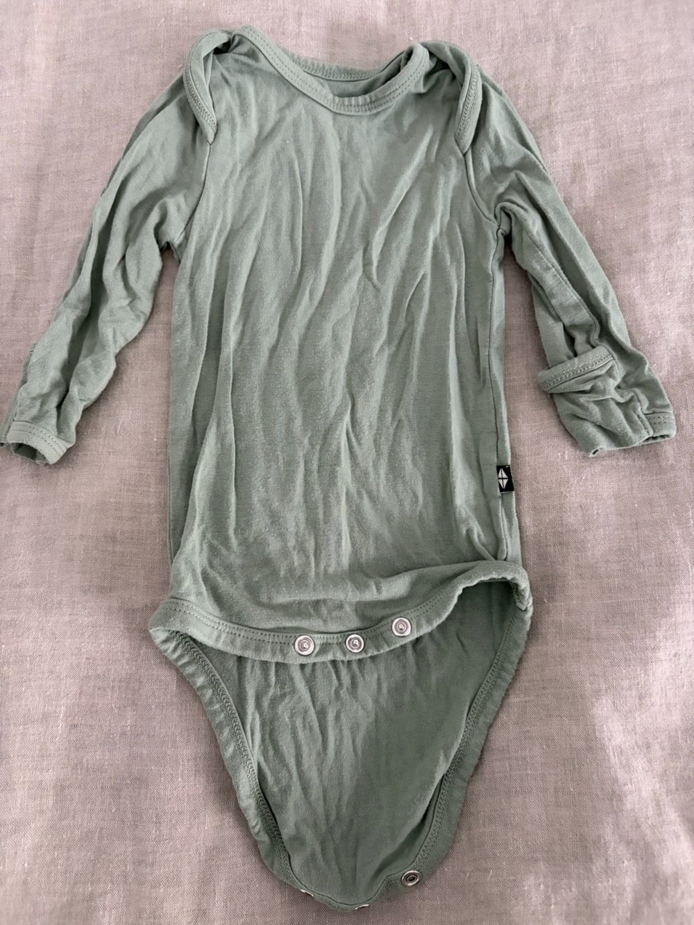 Kyte BABY Sage Green Long Sleeve Bodysuit